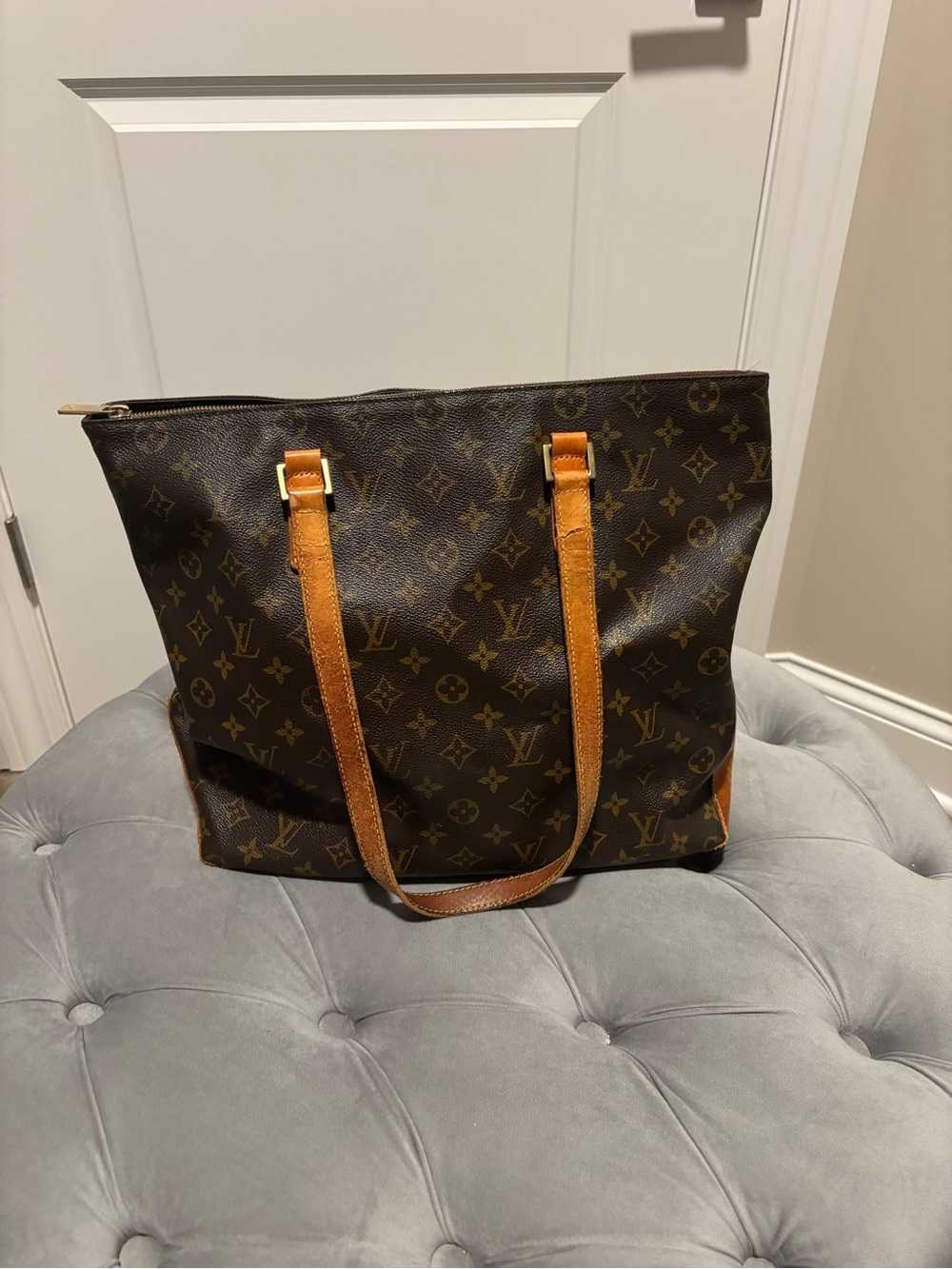 Louis Vuitton Monogram Cabas Mezzo Hand Tote Bag